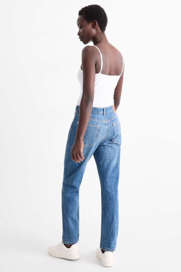 Damen - Boyfriend Jeans - Mid Waist - jeansblau