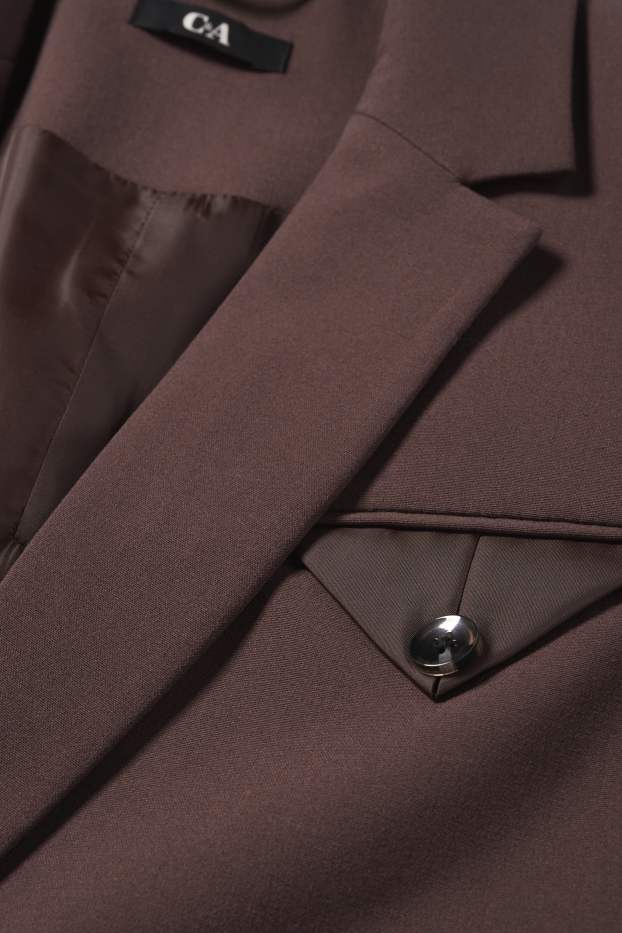 Femmes - Blazer - relaxed fit - marron foncé