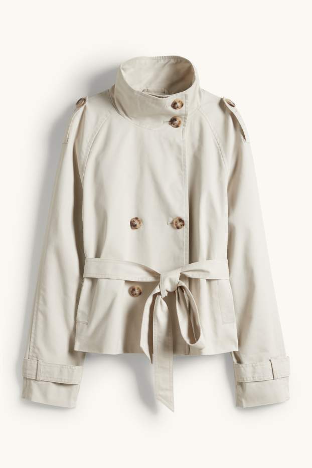 Femmes - Trench court - beige clair
