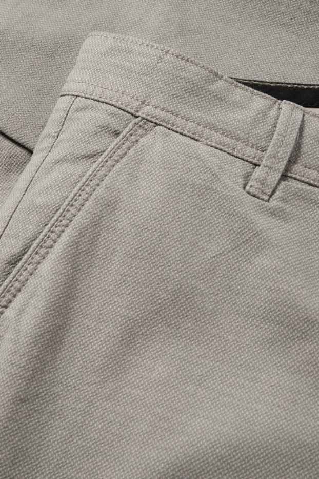 Herren - Chino - Slim Fit - strukturiert - grau