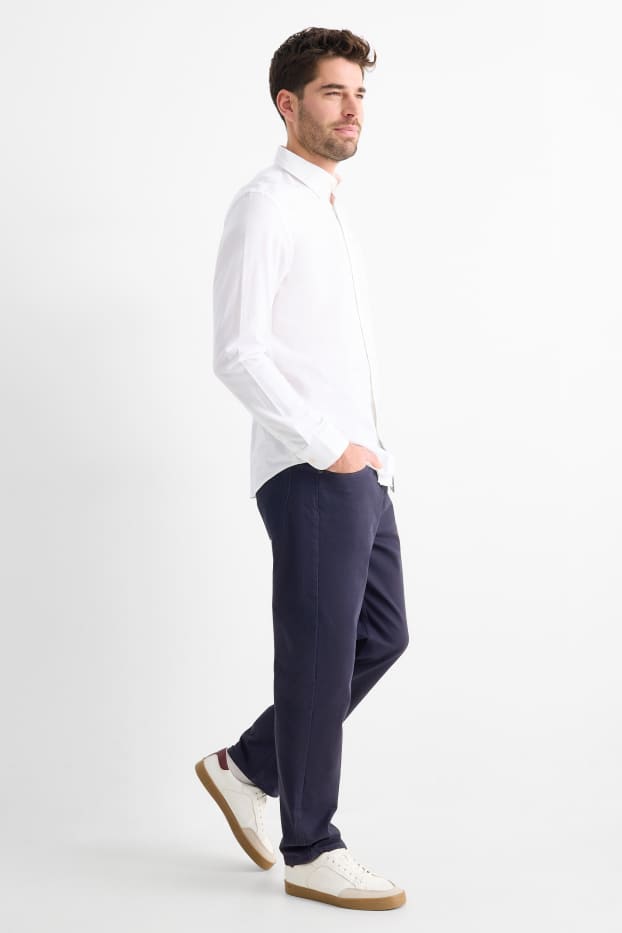 Hommes - Pantalon - regular fit - bleu foncé