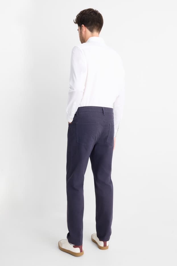 Hommes - Pantalon - regular fit - bleu foncé