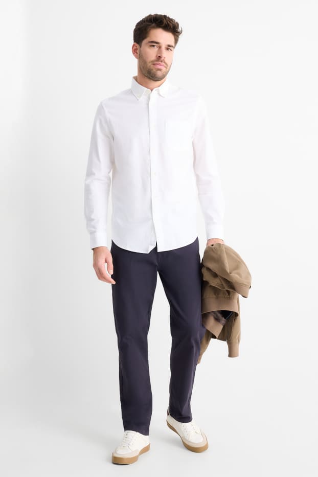 Hommes - Pantalon - regular fit - bleu foncé