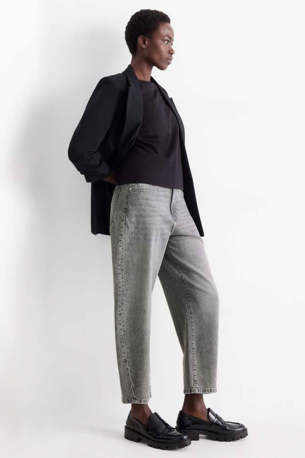 Dona - Barrel Jeans - high waist - texà gris