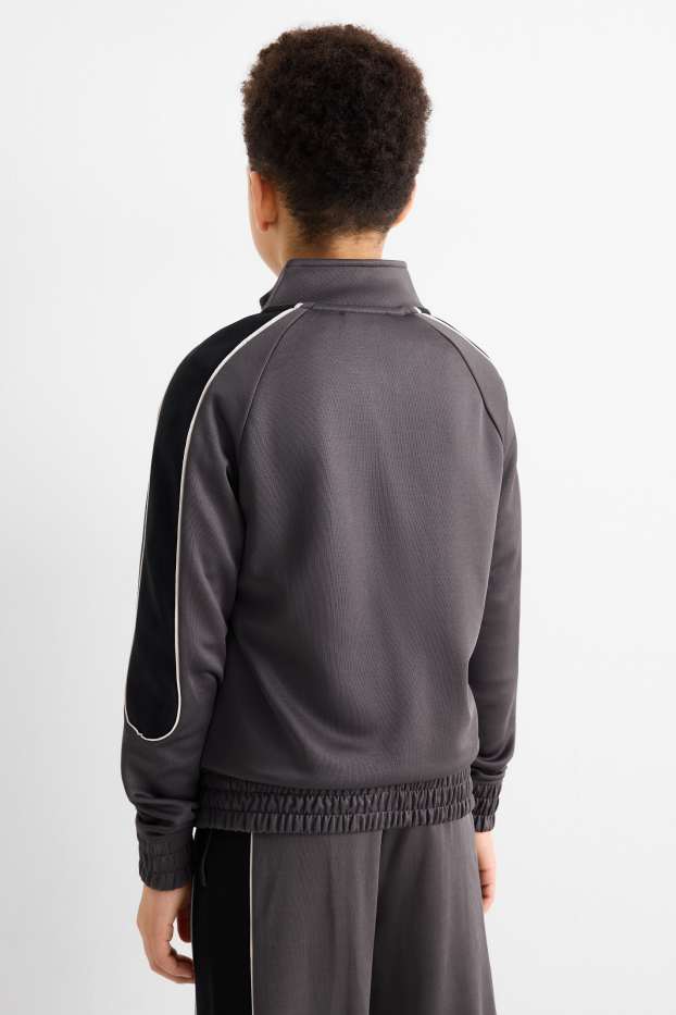 Enfants garçons - Sweat en molleton - noir / gris foncé