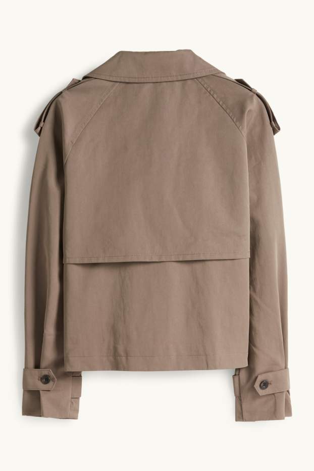 Dámské - Krátký trenčkot - taupe