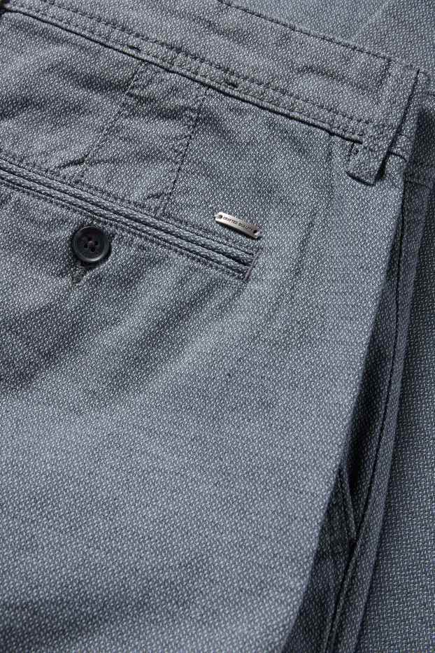 Herren - Chino - Slim Fit - strukturiert - dunkelgrau