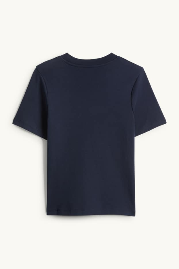 Femmes - T-shirt - slim fit - bleu foncé