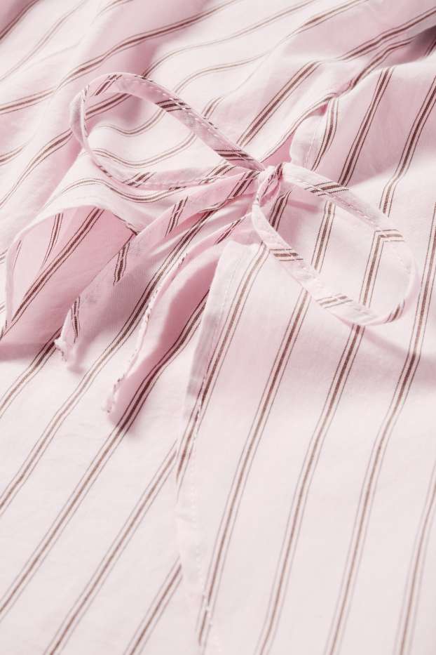 Damen - Bluse - gestreift - rosa