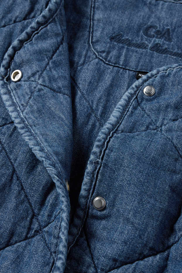 Femmes - Doudoune en jean - jean bleu foncé