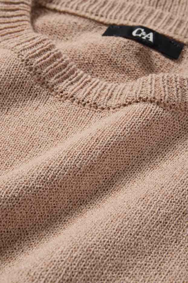 Dámské - Svetr - světle hnědá