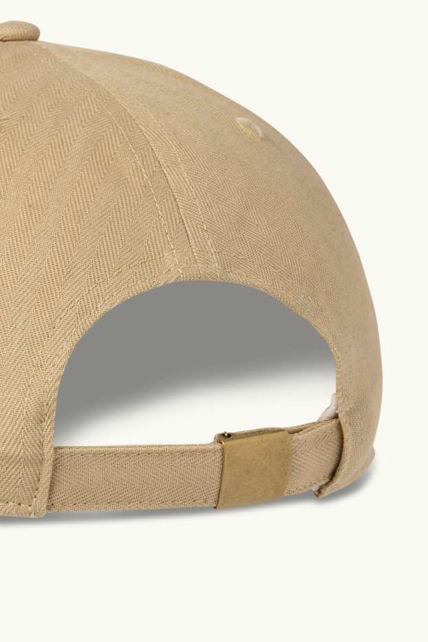Uomo - Cappellino - tessuto tramato - beige