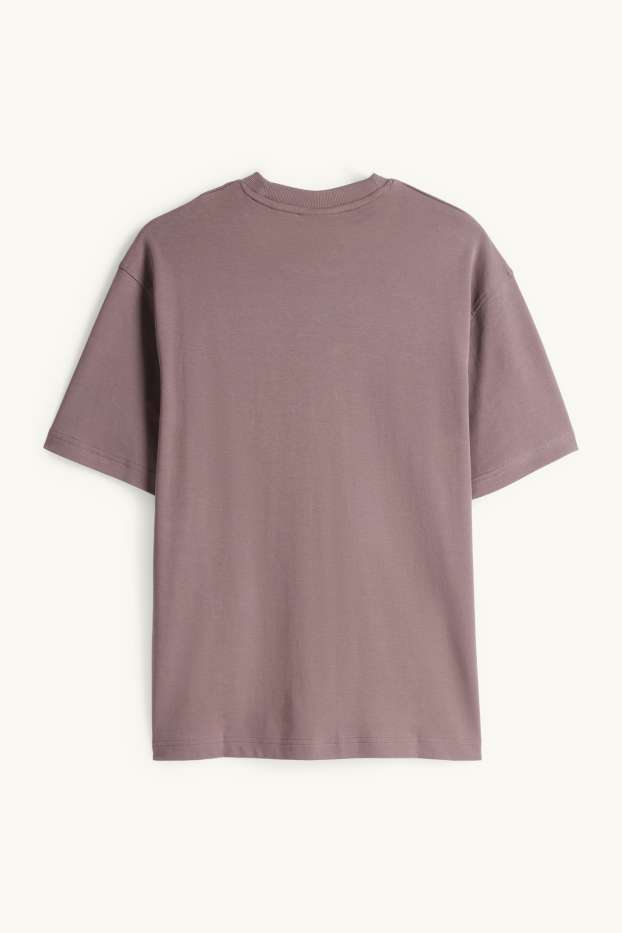 Pánské - Tričko - relaxed fit - hnědá