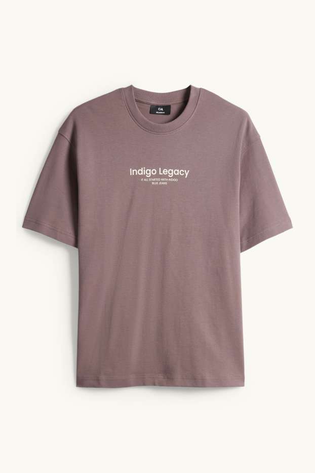 Pánské - Tričko - relaxed fit - hnědá