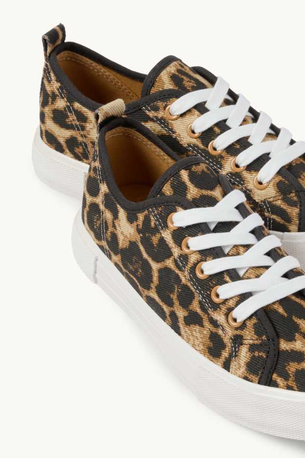 Donna - Sneakers - stampa leopardata - nero / beige