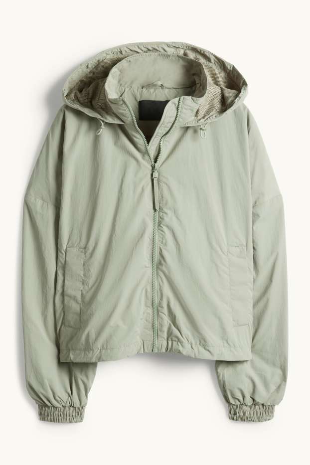 Donna - Giacca con cappuccio - idrorepellente - verde chiaro