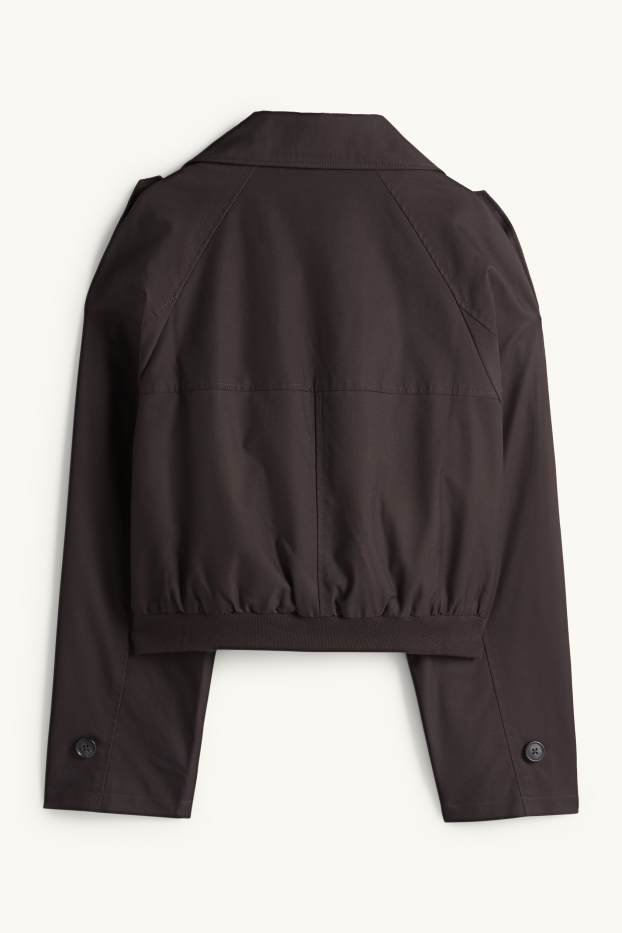 Dona - Gavardina crop - marró fosc