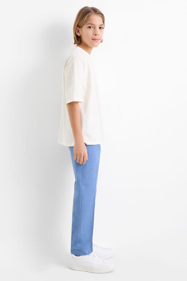 Kinder Buben - Baukasten-Hose - Stretch - hellblau