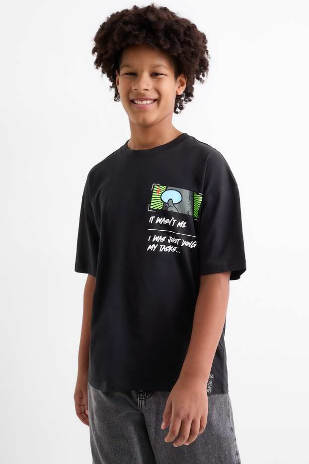 Children Boys - Among Us - short sleeve T-shirt - black
