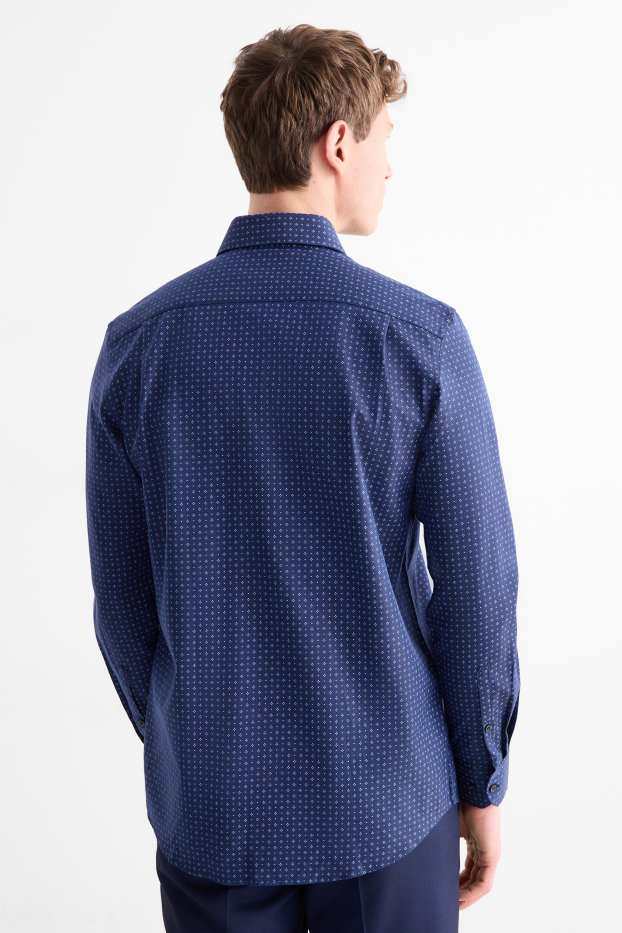 Bărbați - Cămașă office - regular fit - guler italian - ușor de călcat - albastru închis