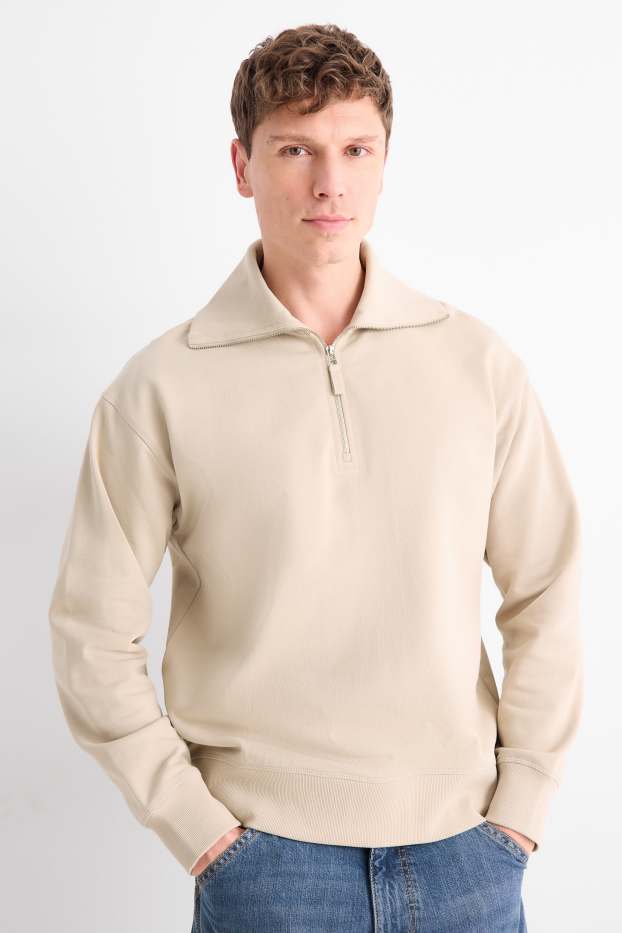 Pánské - Mikina - béžová