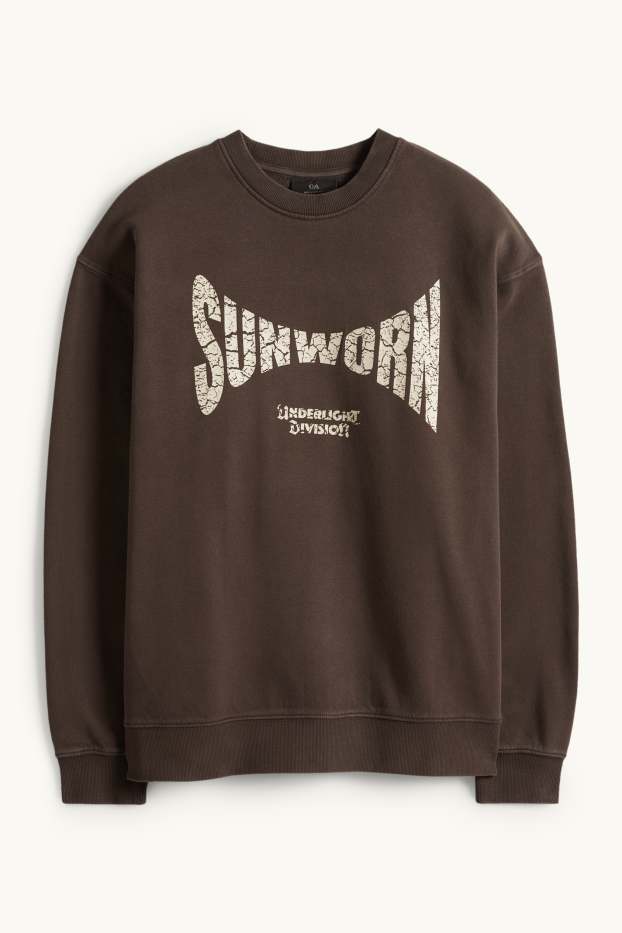 Herren - Oversized-Sweatshirt - braun