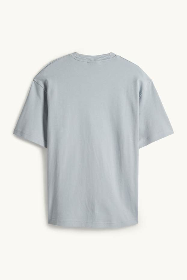 Pánské - Tričko - relaxed fit - světle modrá