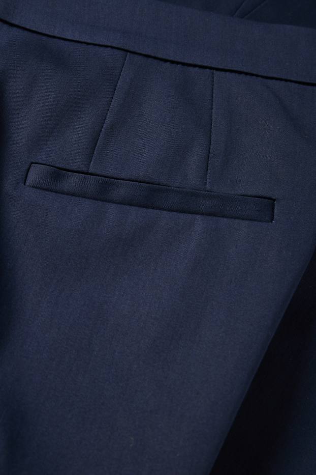 Damen - Stoffhose - Mid Waist - Slim Fit - dunkelblau