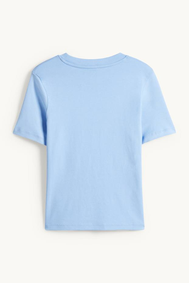 Femmes - T-shirt - slim fit - bleu clair
