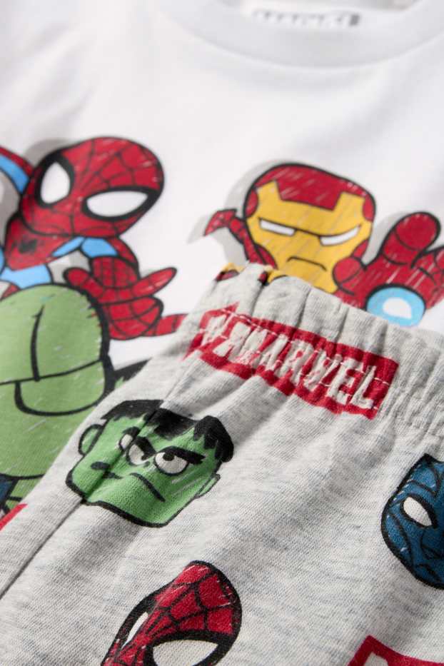 Kinderen: jongens - Marvel - shortama - 2-delig - wit / rood
