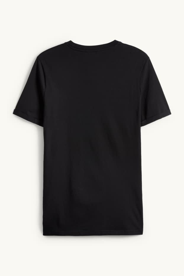 Heren - T-shirt - regular fit - zwart