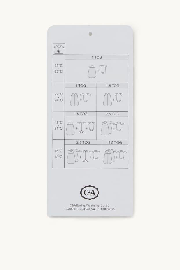 Unisex - Giraffe - baby sleeping bag - 6-18 months - cremewhite