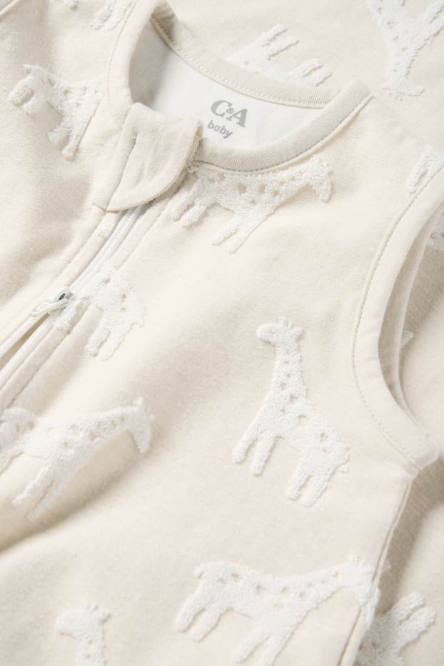 Unisex - Giraffe - baby sleeping bag - 6-18 months - cremewhite