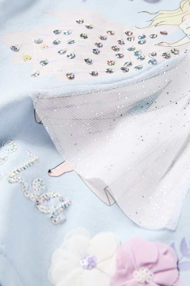 Nena - Frozen - samarreta de màniga curta - efecte brillant - blau clar