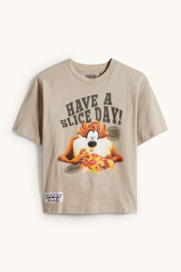 Children Boys - Looney Tunes - short sleeve T-shirt - beige