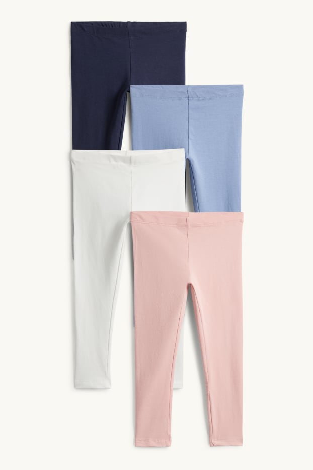 Kinder Mädchen - Multipack 4er - Leggings - rosa / blau