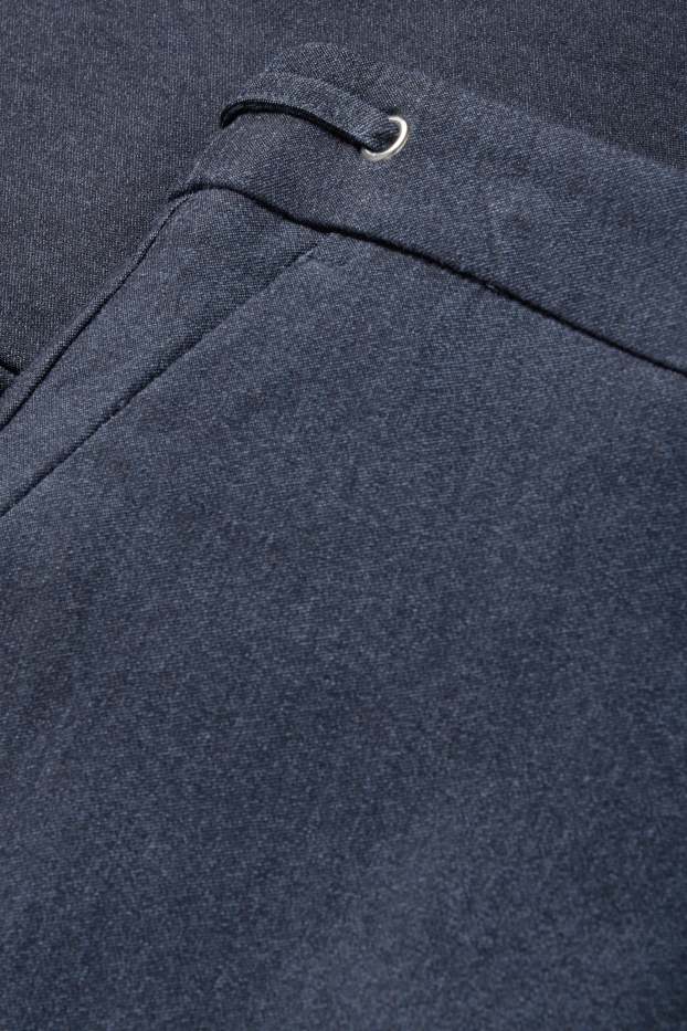 Donna - Pantaloni di stoffa - vita media - tapered fit - effetto jeans - blu scuro