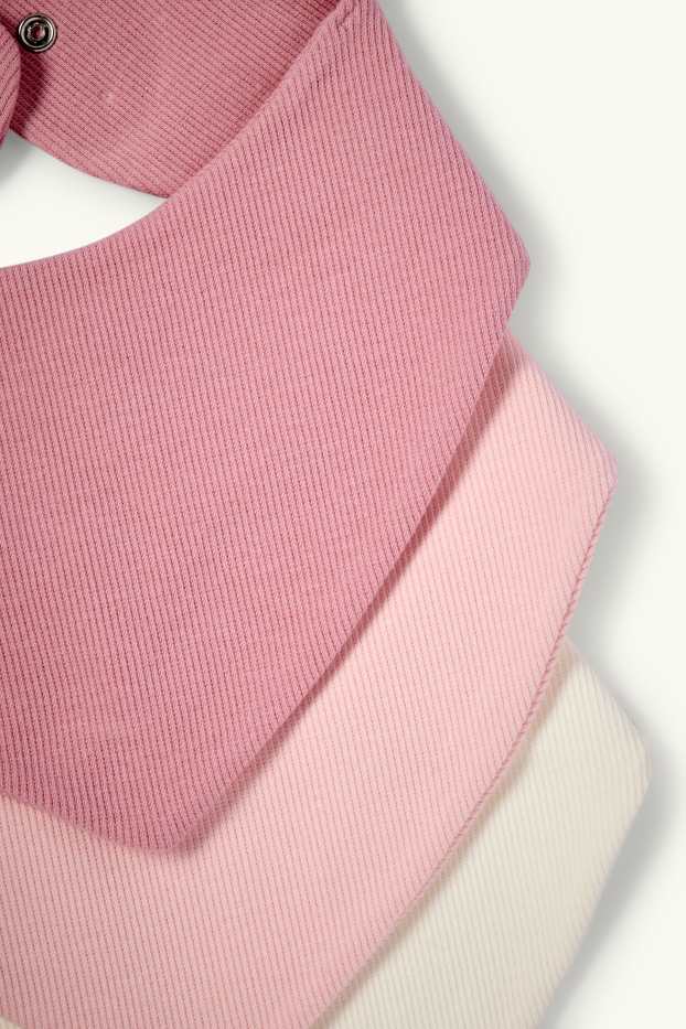 Baby Mädchen - Multipack 3er - Baby-Dreieckstuch - gerippt - rosa