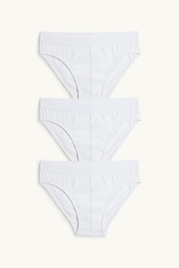 Herren - Multipack 3er - Slip - weiss