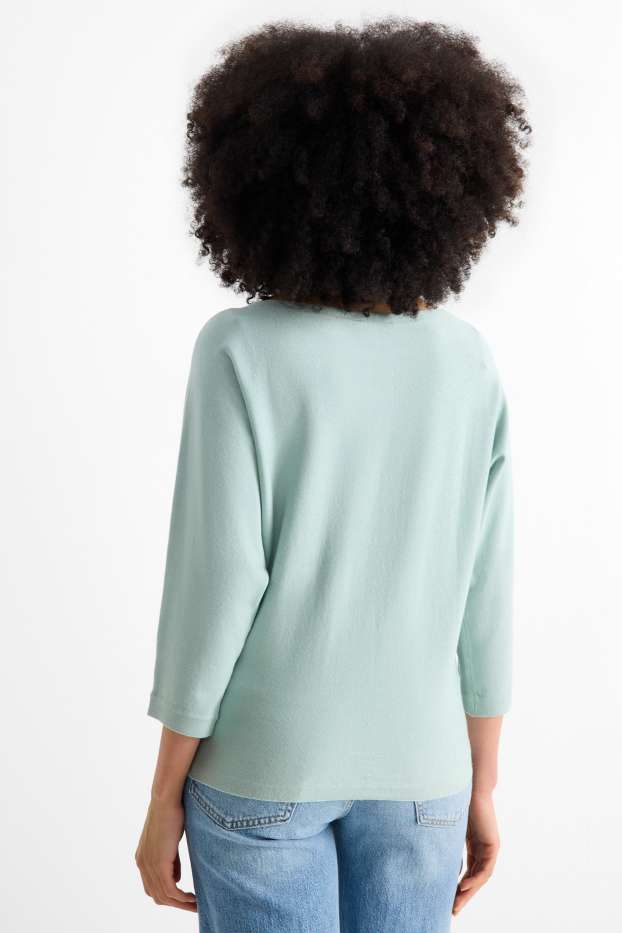 Dona - Jersei de punt fi - verd menta