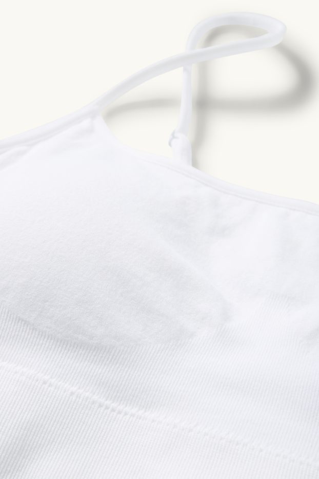 Women - Crop top - seamless - white