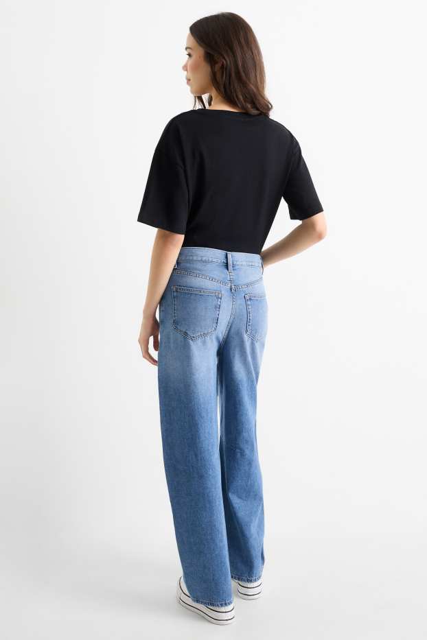 Dames - Balloon jeans - mid waist - jeanslichtblauw