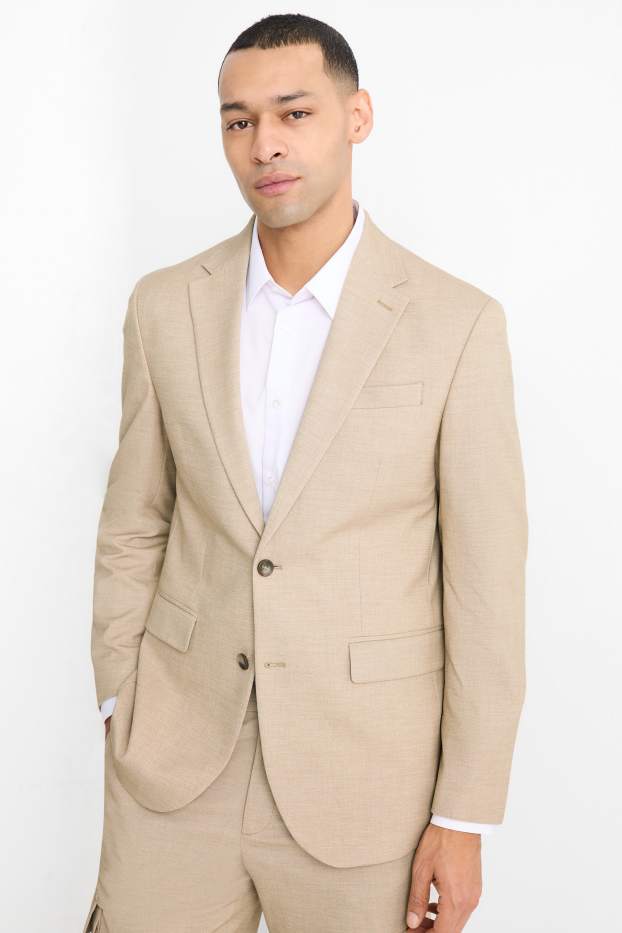 Herren - Baukasten-Sakko - Regular Fit - hellbeige