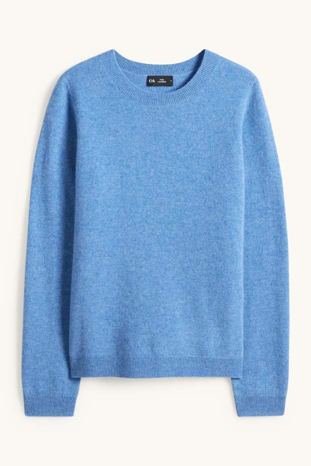 Dames - Trui van kasjmier - blauw