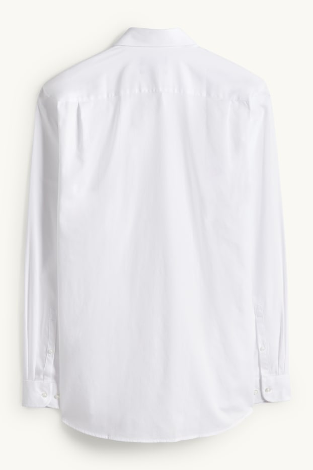 Herren - Businesshemd - Regular Fit - Cutaway - bügelleicht - weiß