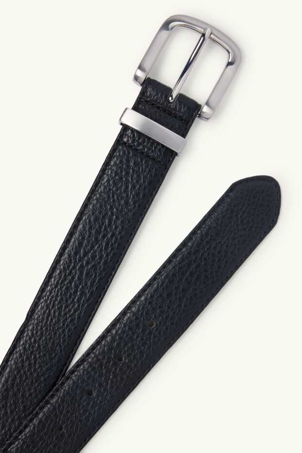 Herren - Gürtel - Lederimitat - schwarz