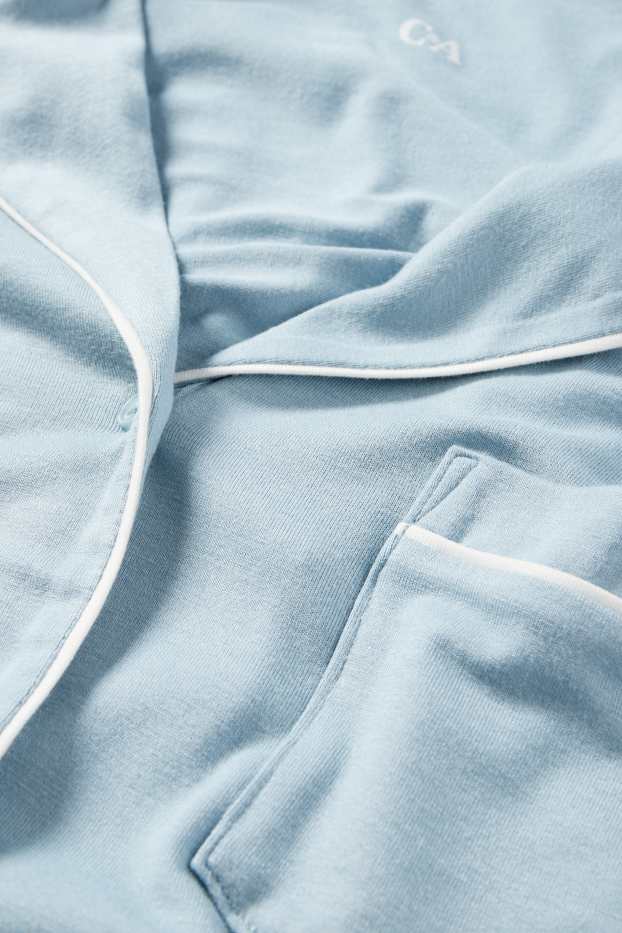 Dames - Nachthemd van viscose - lichtblauw