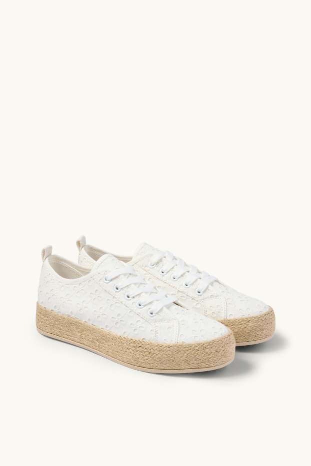Dames - Sneakers - wit / beige