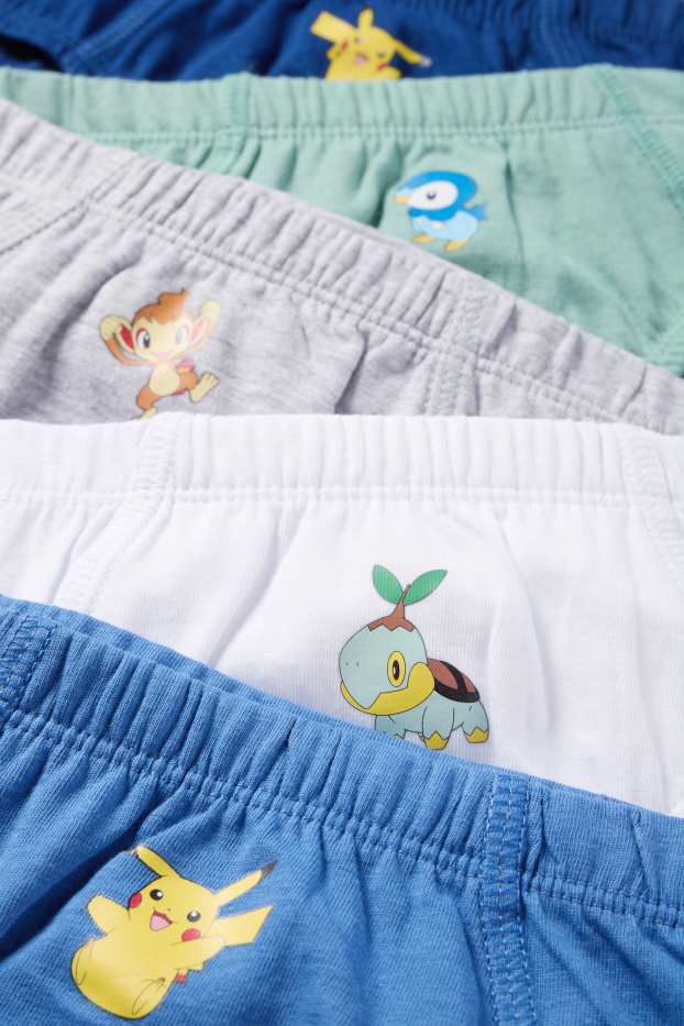 Bambini - Confezione da 5 - Pokémon - slip - blu