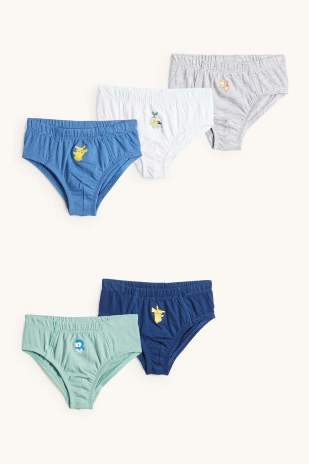 Bambini - Confezione da 5 - Pokémon - slip - blu
